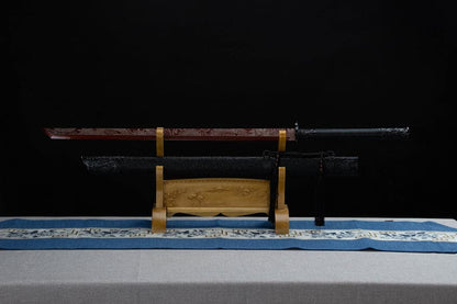 Handmade High Carbon Steel Archaic Blood Dragon  Tang Heng Sword