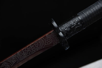 Handmade High Carbon Steel Archaic Blood Dragon  Tang Heng Sword