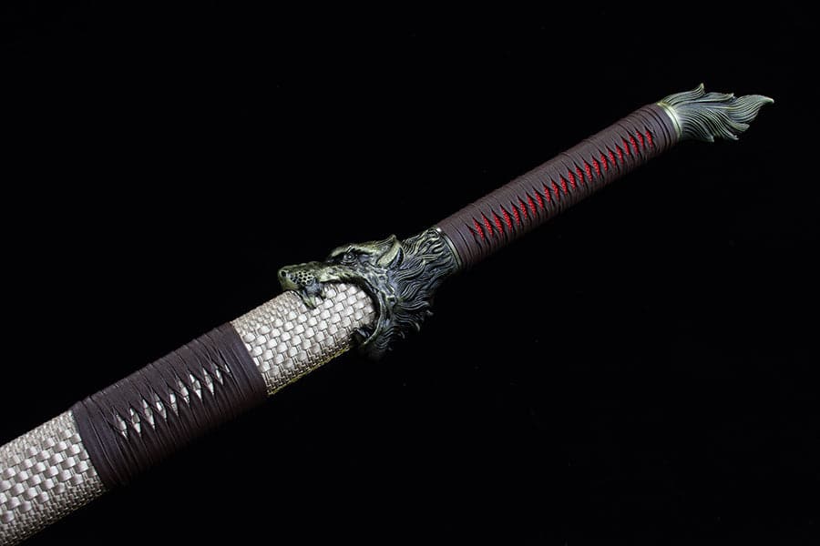 Handmade High Carbon Steel Flowing Shadow  Chinese Sword With Red Blade
