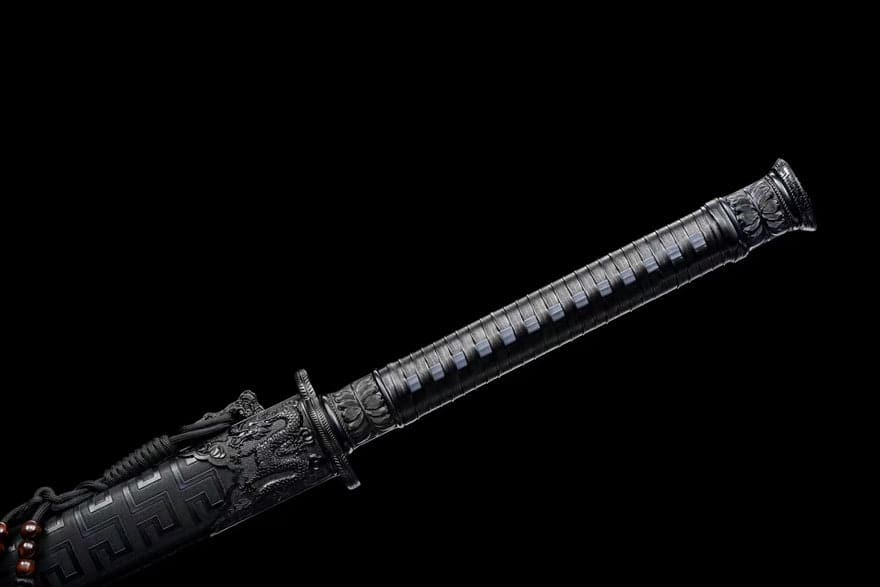 Handmade Hua Wuque High Manganese Steel Chinese Sword With Baked Blue Blade