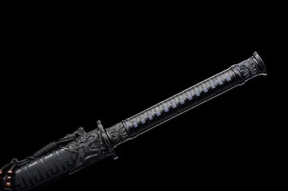 Handmade Hua Wuque High Manganese Steel Chinese Sword With Baked Blue Blade