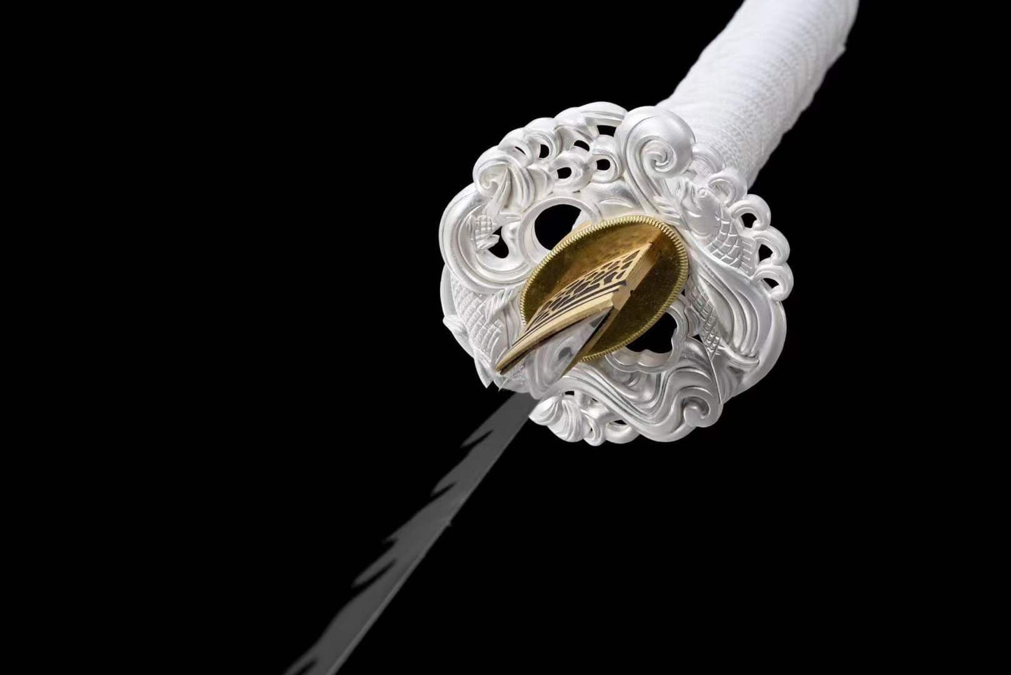 Handmade Japanese Wakizashi Fish Short Sword Manganese Steel