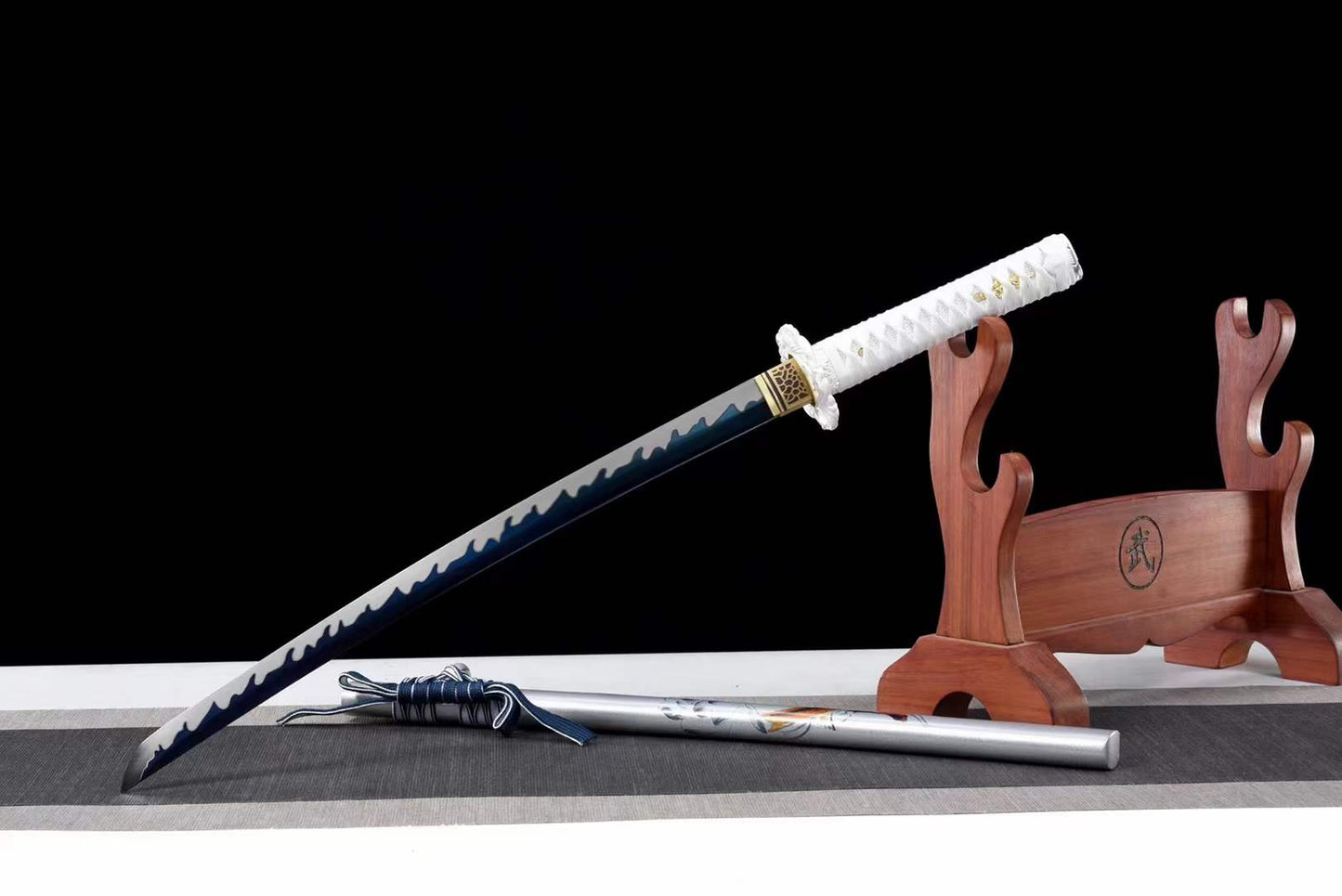 Handmade Japanese Wakizashi Fish Short Sword Manganese Steel
