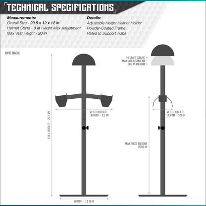 Tabletop Gear Rack - HWC