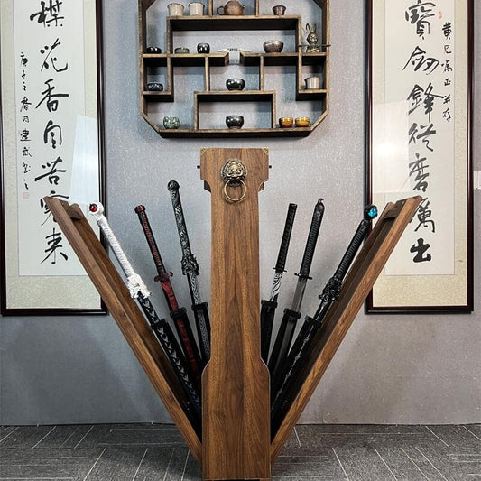 Wooden self-ejecting sword Box
